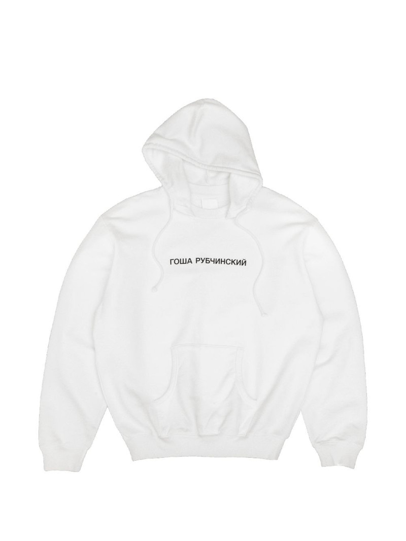 logo-print drawstring hoodie 1