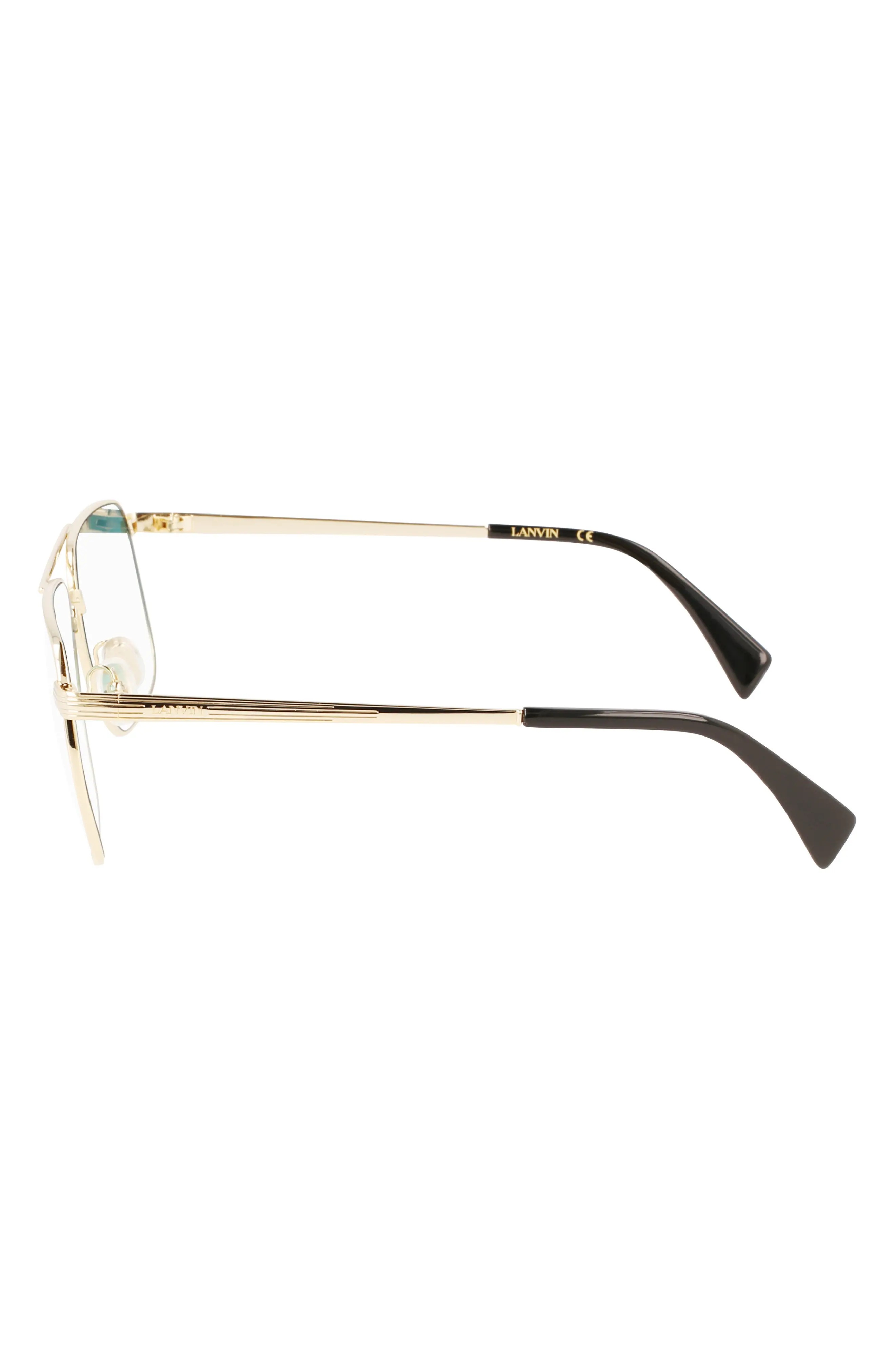 JL 58mm Rectangular Sunglasses in Gold /Gradient Petrol - 3