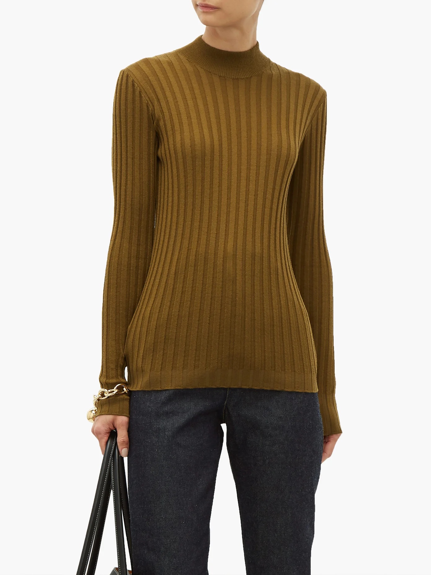 Wide-rib knitted wool-blend sweater - 6