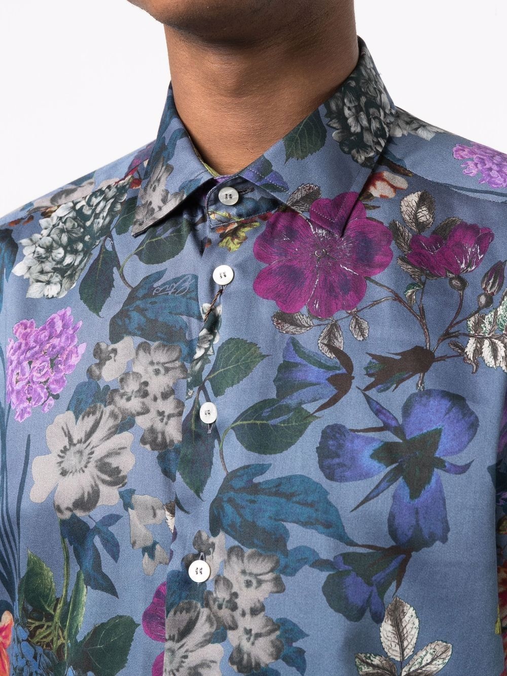 floral-print cotton shirt - 5