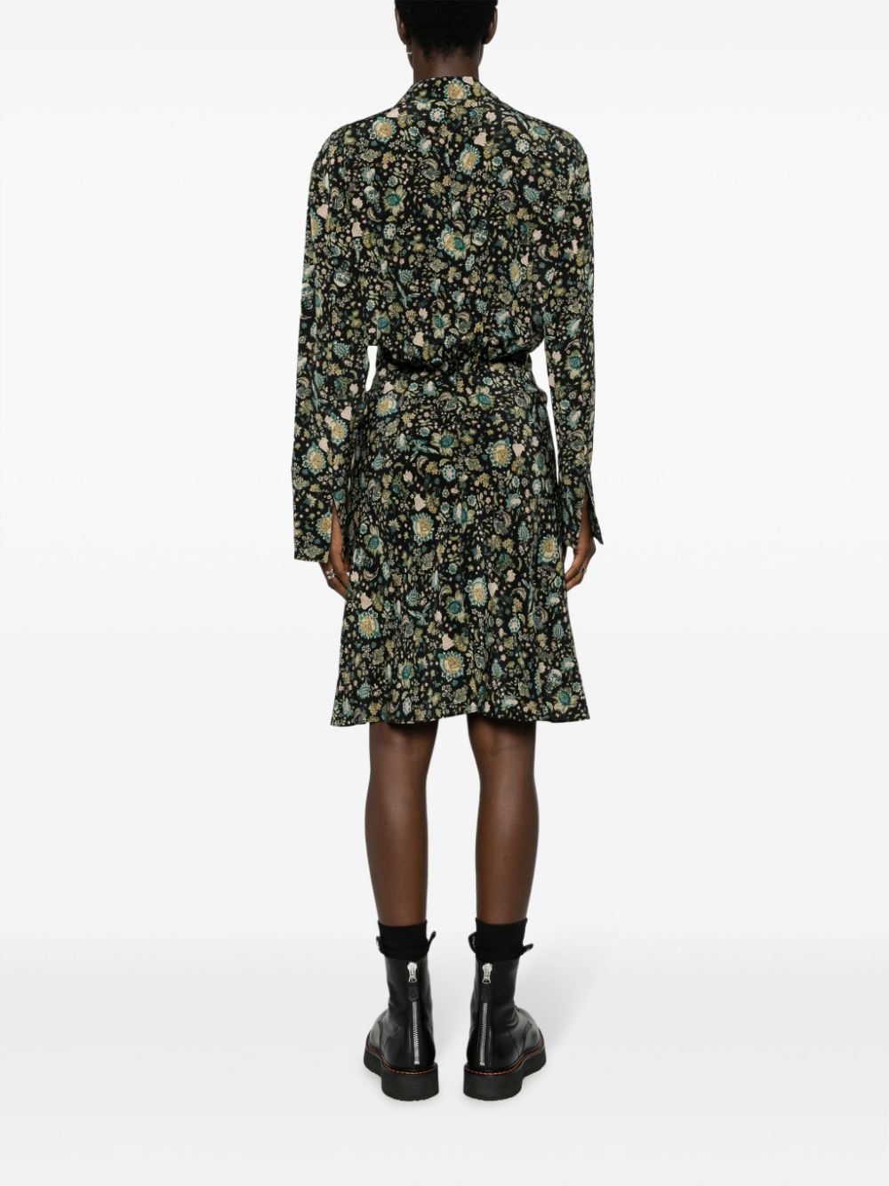 Rozo floral-print silk dress - 4