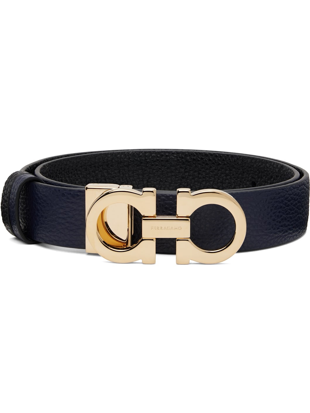 White & Black Mediterraneo Reversible Belt - 1