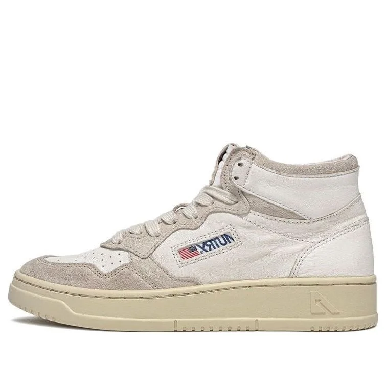 (WMNS) AUTRY Medalist Mid Leather and Suede 'White' AUMW-GS04 - 1