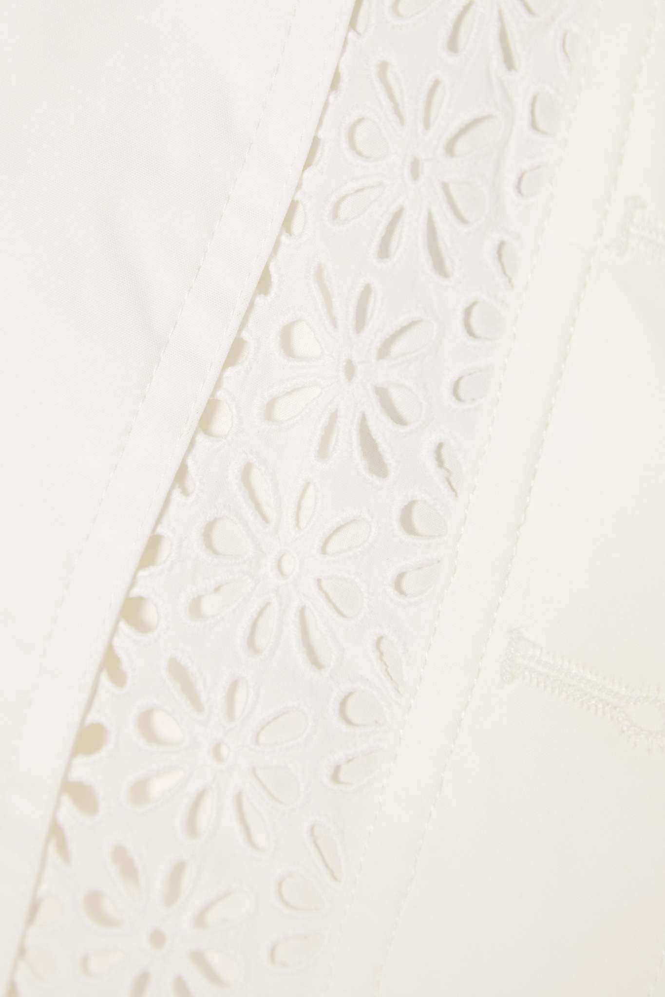 Broderie anglaise cotton-poplin shorts - 5