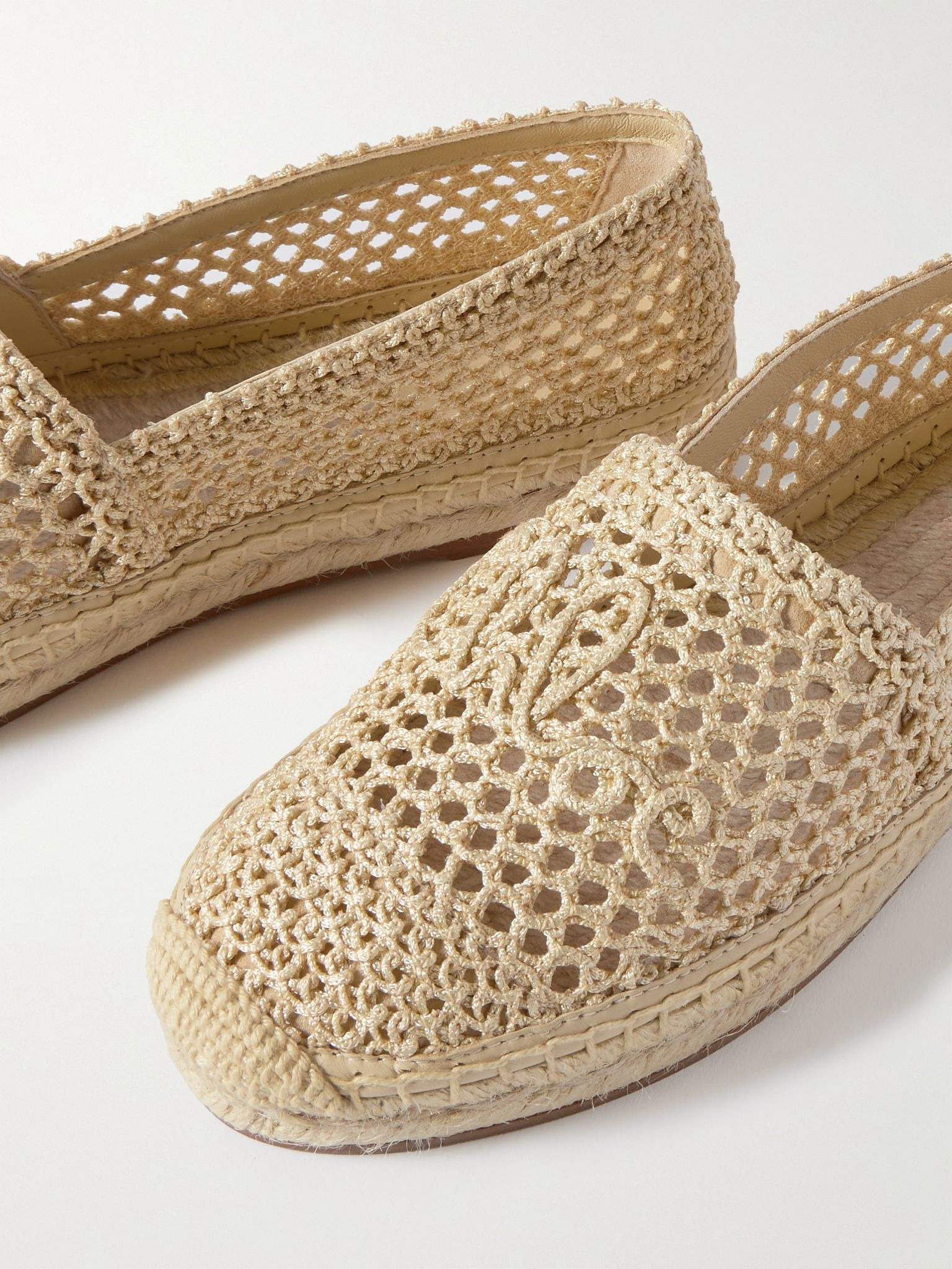 Isla crocheted espadrilles Beige - 4
