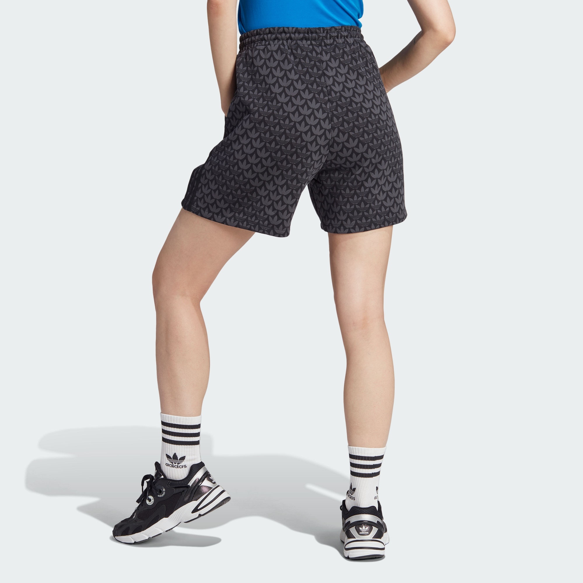 (WMNS) adidas originals Trefoil Monogram Shorts 'Black' II3189 - 3