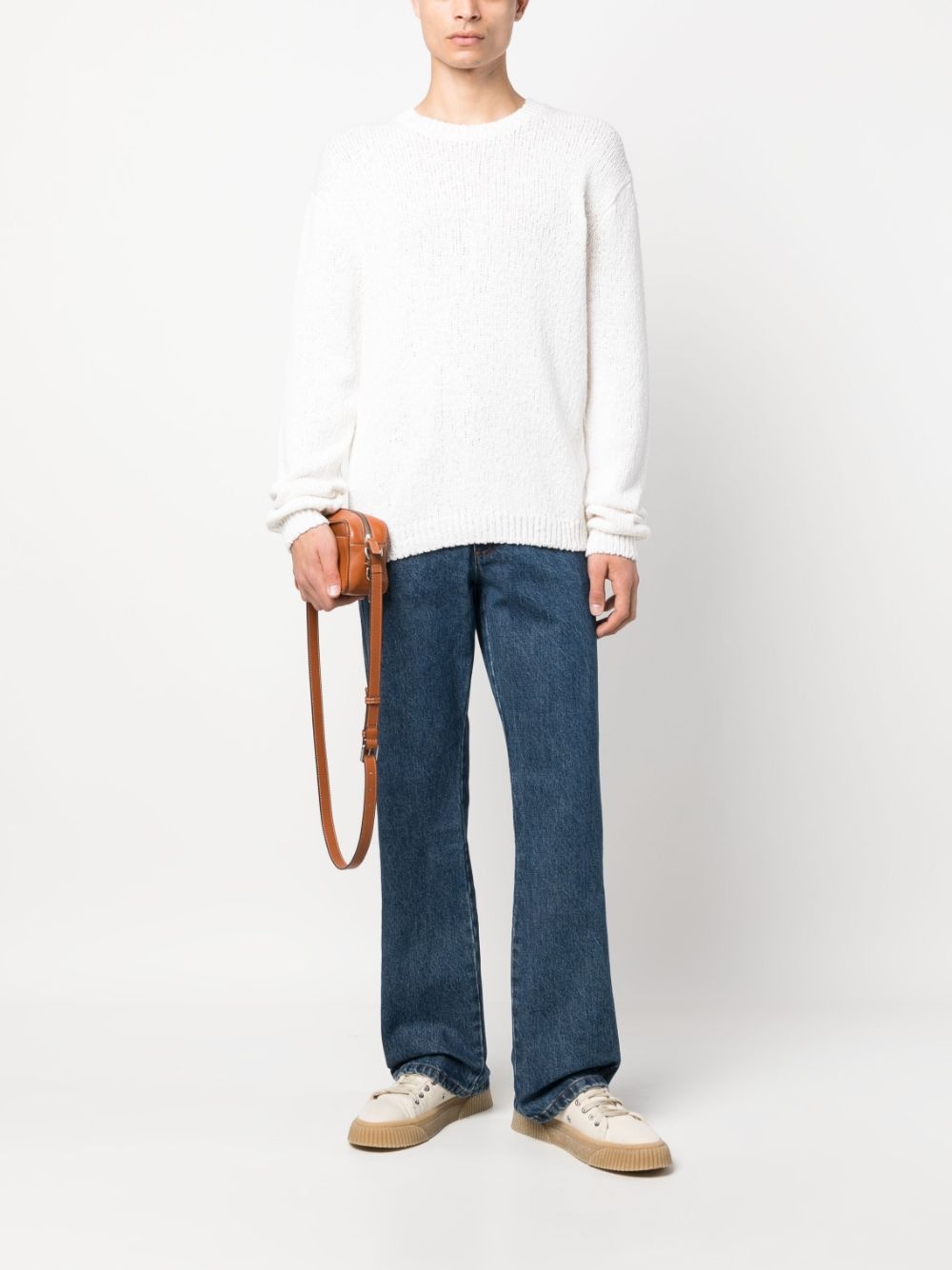 crew-neck knitted jumper - 2