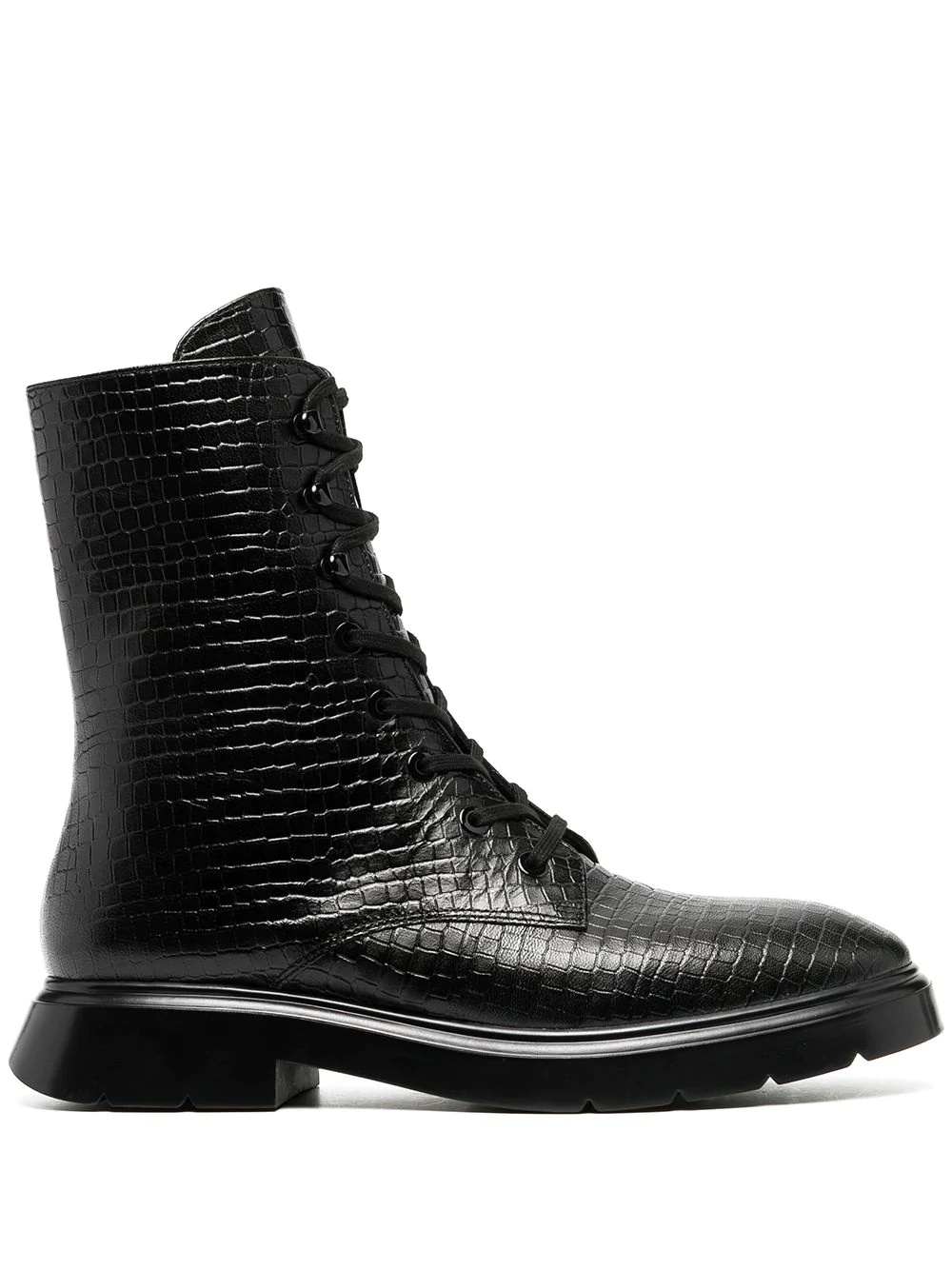 crocodile-effect ankle boots - 1