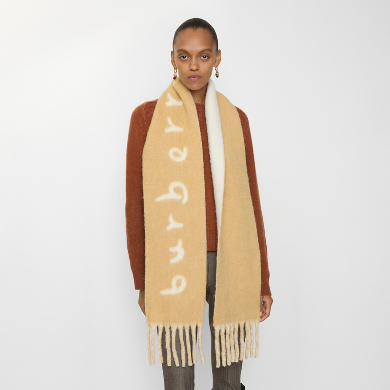 Reversible Logo Alpaca Wool Blend Scarf 4