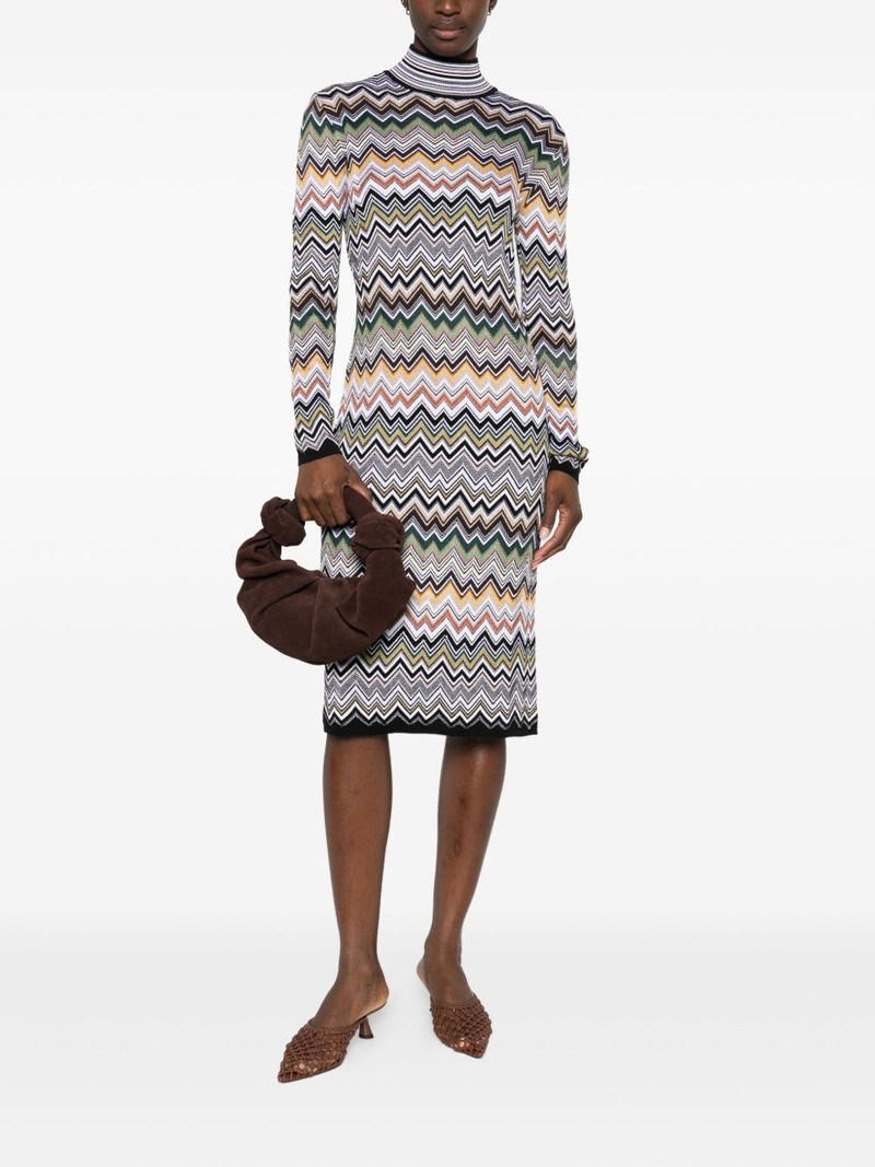 Missoni zig-zag high-neck midi dress outlook