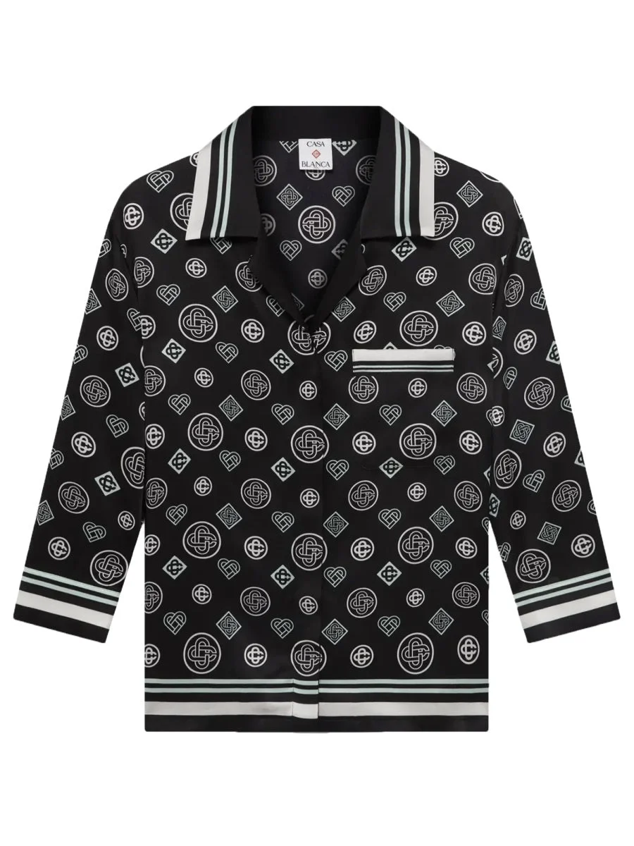 Casablanca Women "Monogram" Pajama Shirt - 1