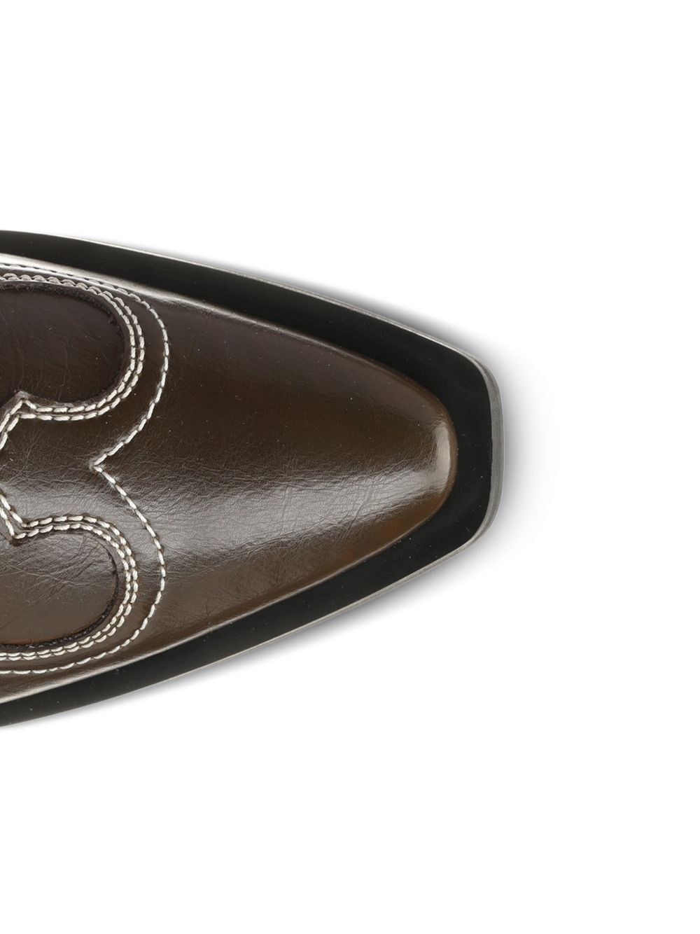 leather embroidered boots - 5