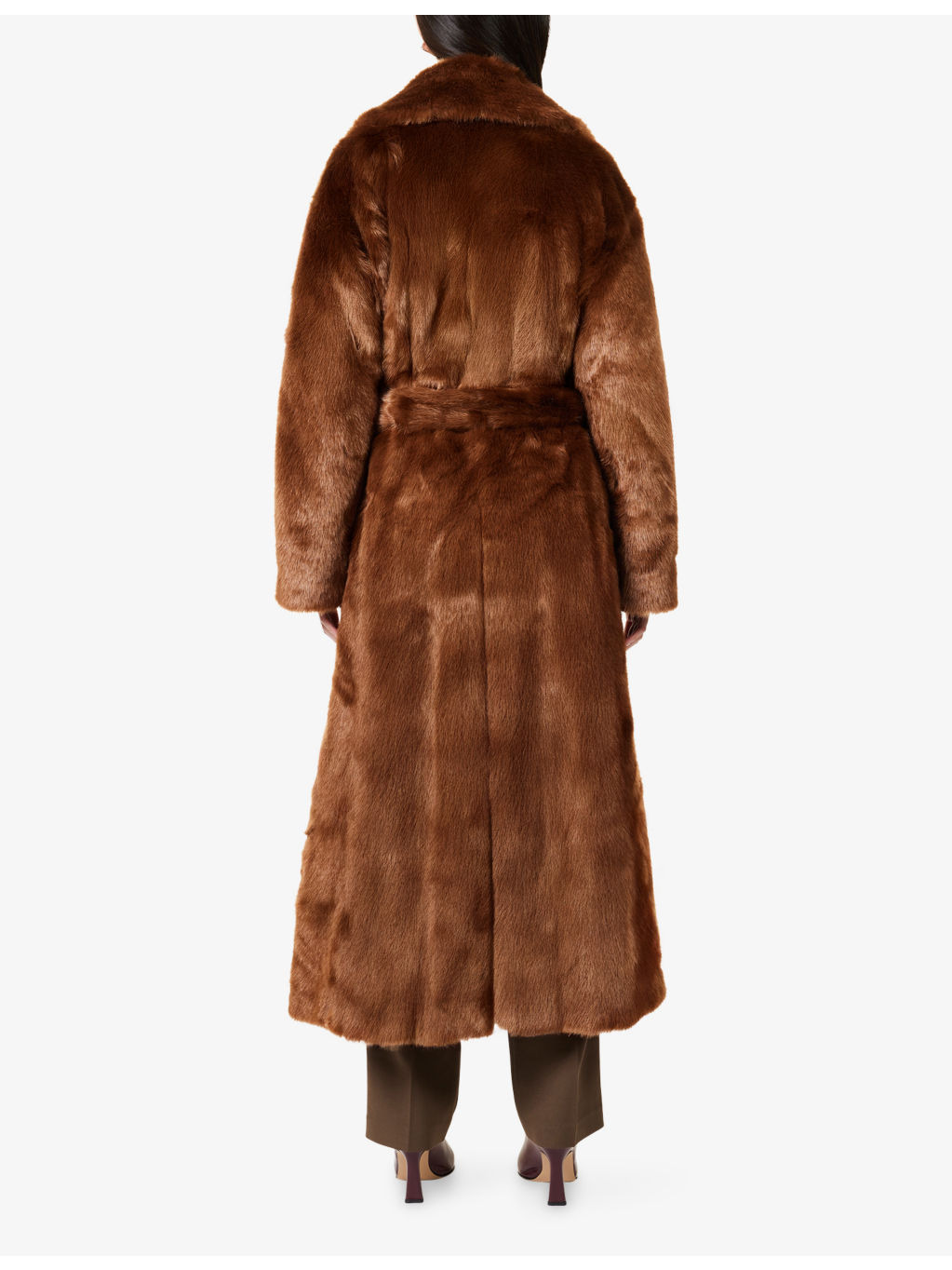 Joni Notched-Lapel Faux-Fur Coat - 4