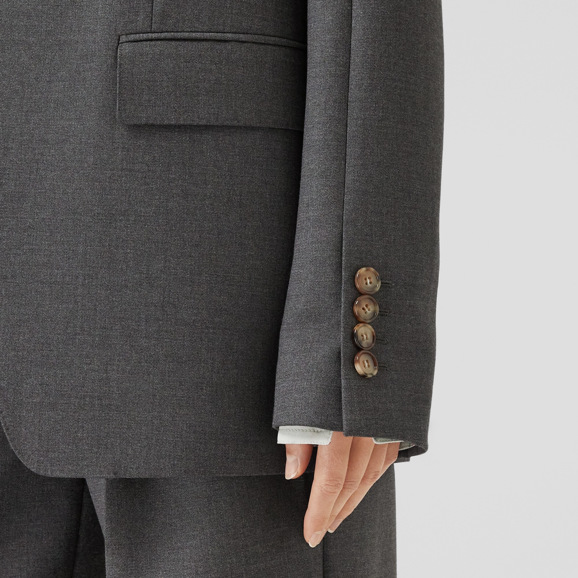Relaxed Fit Wool Tailored Jacket - 5