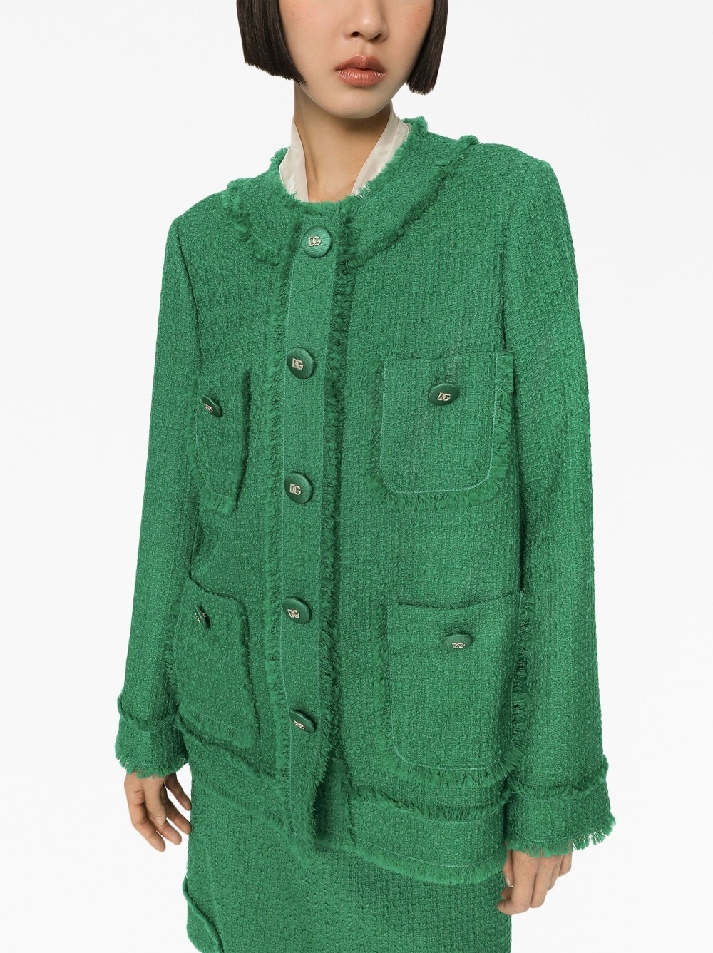 bouclé tweed jacket - 5