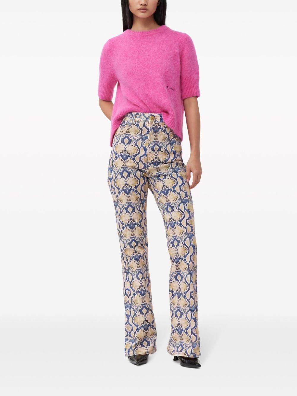 graphic-print straight-leg jeans - 2