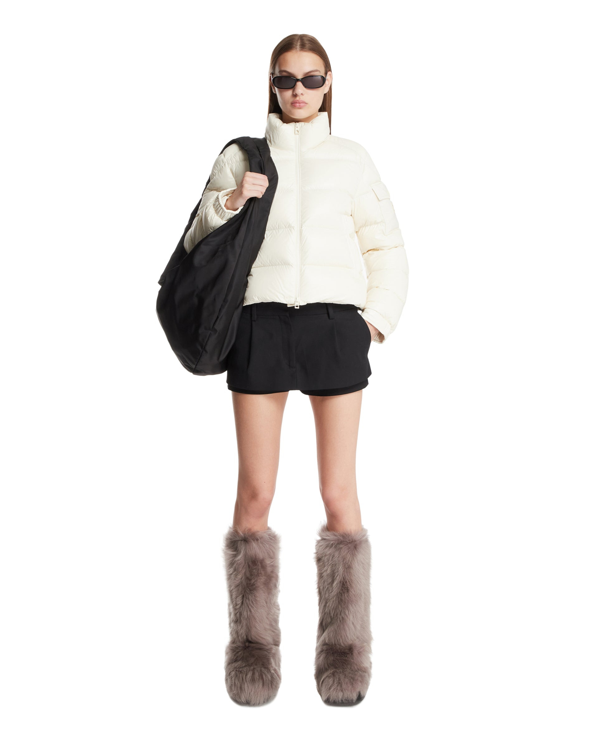 White Petra Short Down Jacket - 2