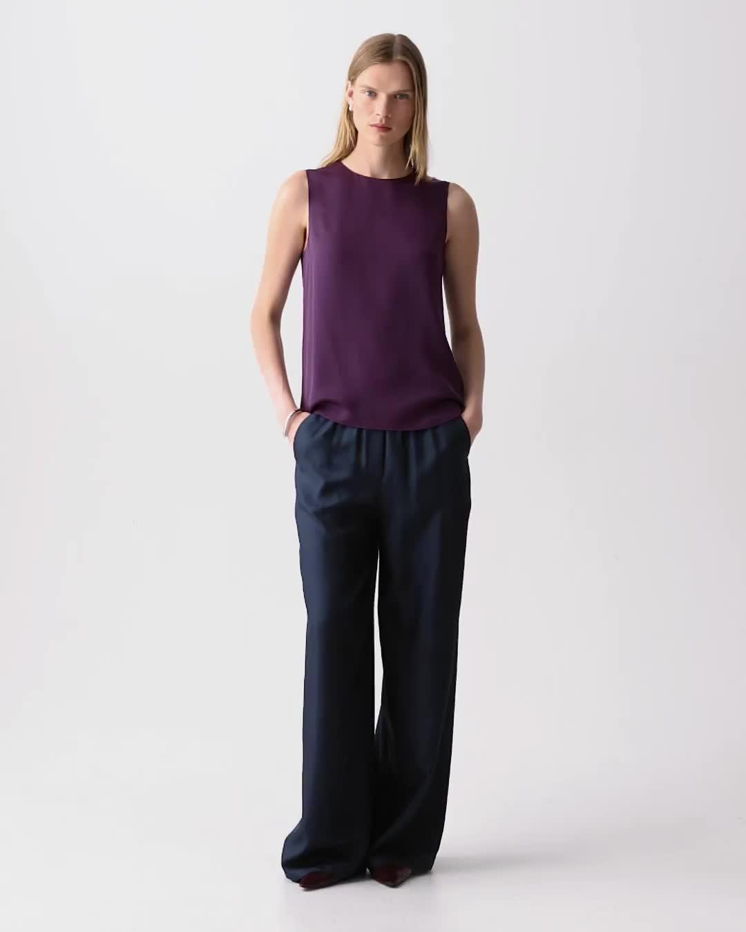 Shell Top in Silk Georgette - 7