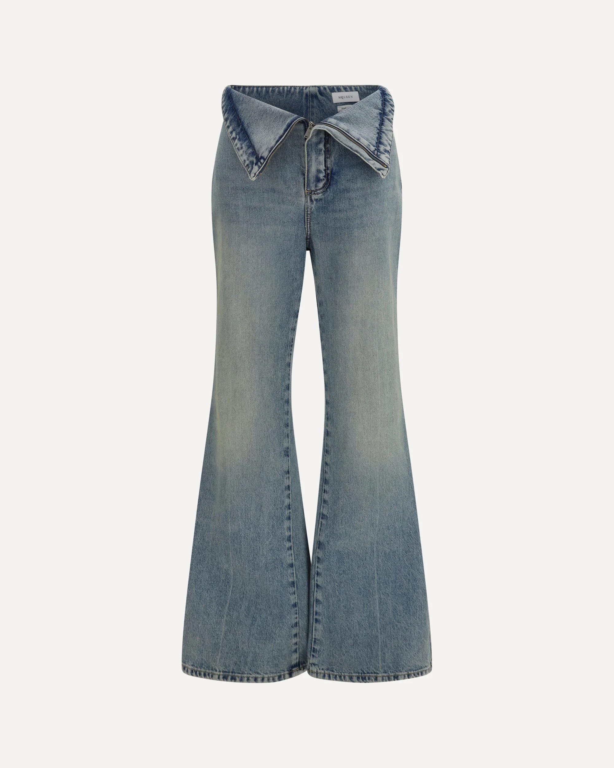 High-waisted flared cotton denim Jeans - 1