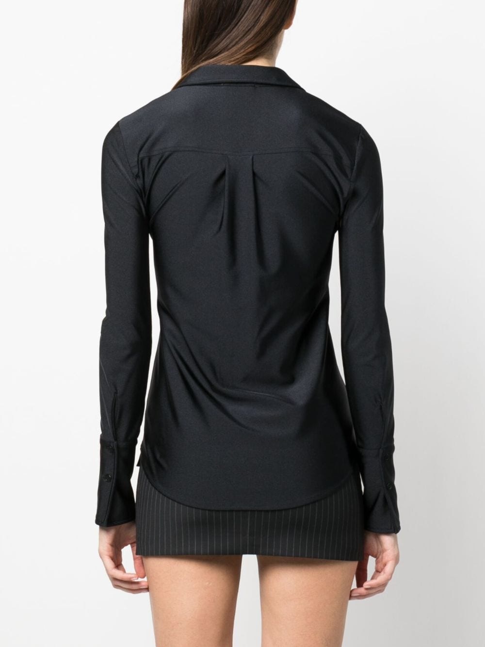 cut-out draped shirt - 4