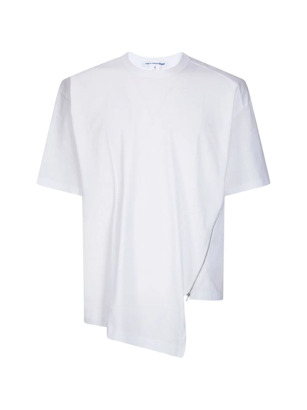 zip detail T-shirt - 1