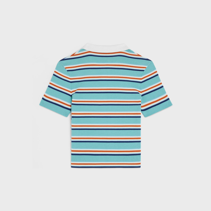 CELINE polo sweater IN striped cotton outlook