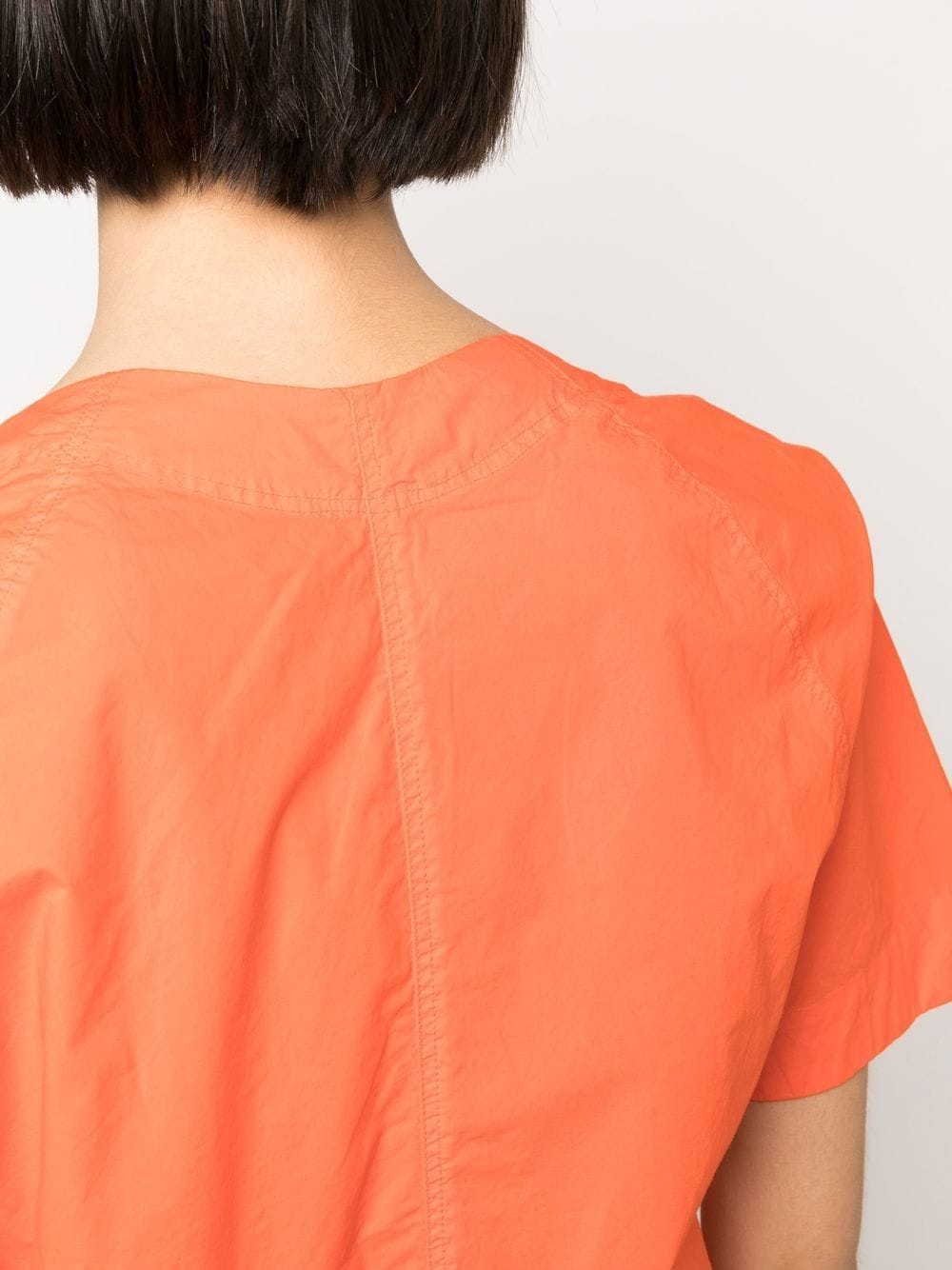 tied-waist short-sleeved blouse - 5