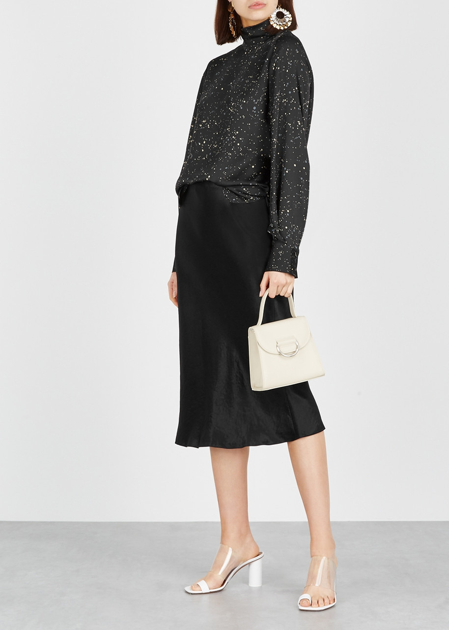 Hammered satin skirt - 4