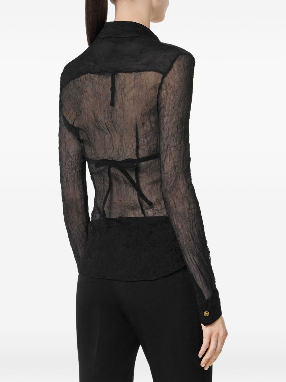 silk crêpe shirt - 4