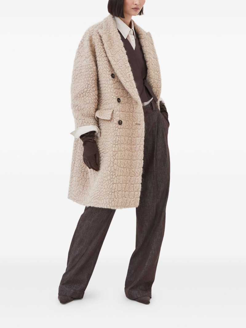 Brunello Cucinelli boucle sequin coat outlook