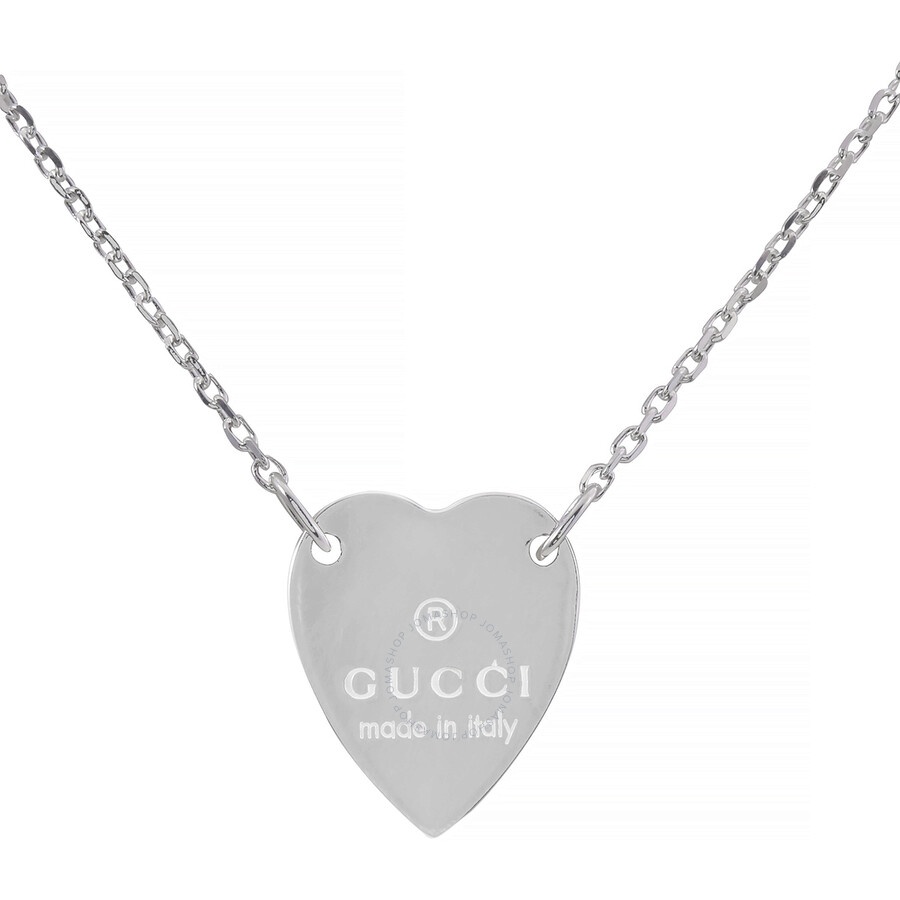 Heart necklace with Gucci trademark - 3