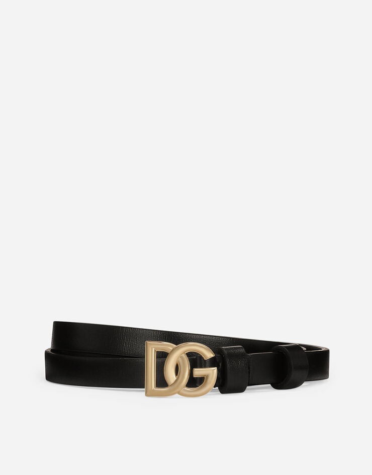 Calfskin belt with DG logo - 1