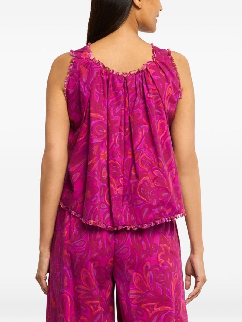 Ibbie Paisley Bloom frayed-edge blouse 5