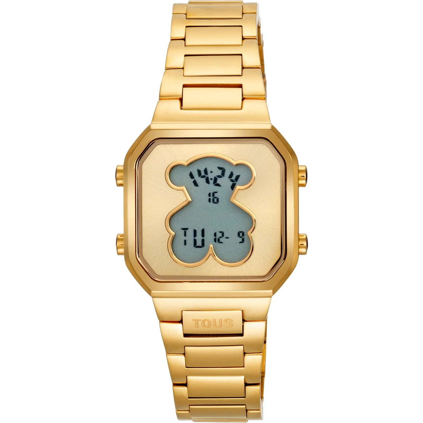 TOUS D-BEAR MINI digital Watch with gold-colored stainless steel bracelet - 1