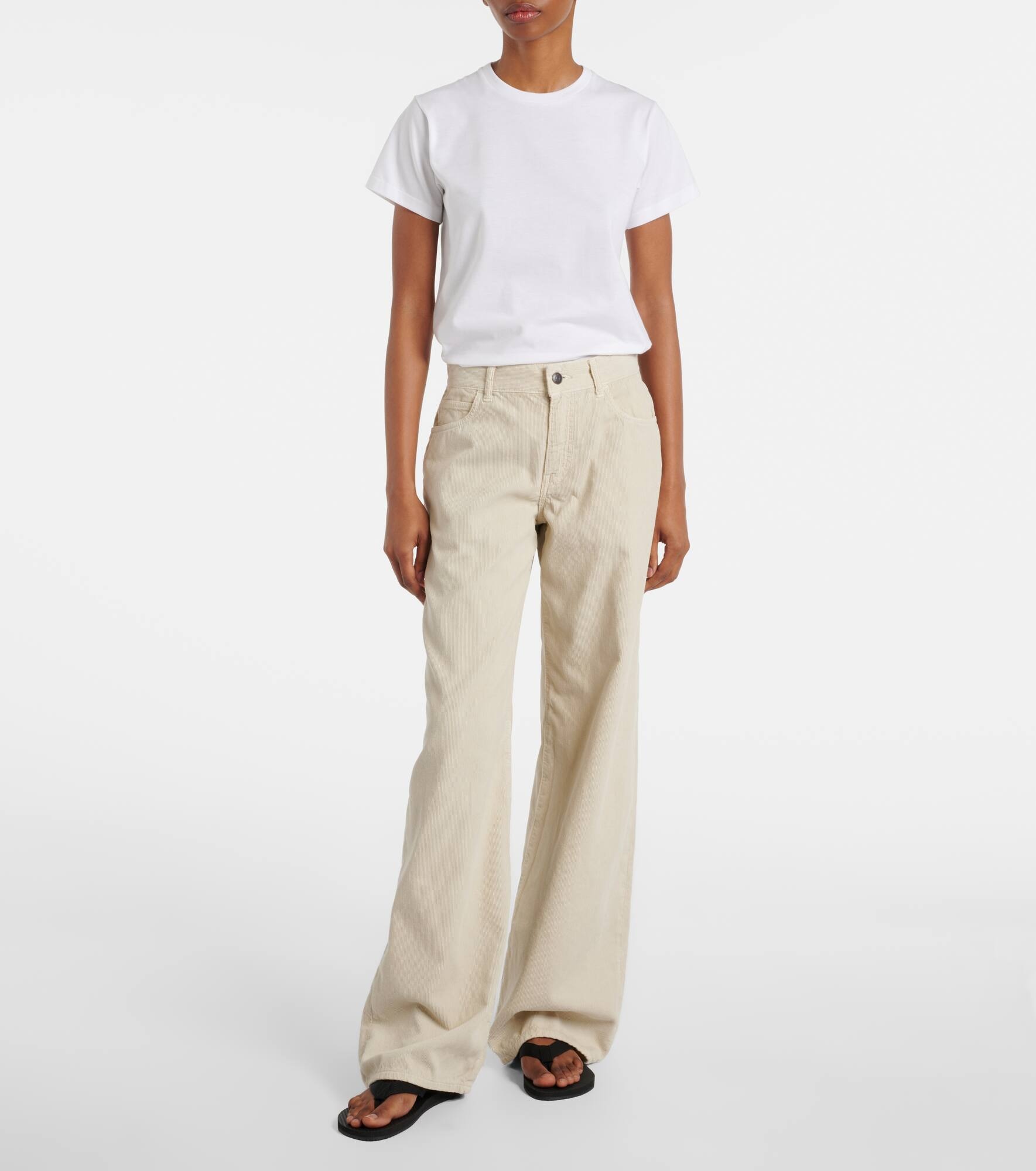 Eglitta cotton corduroy wide-leg pants - 7
