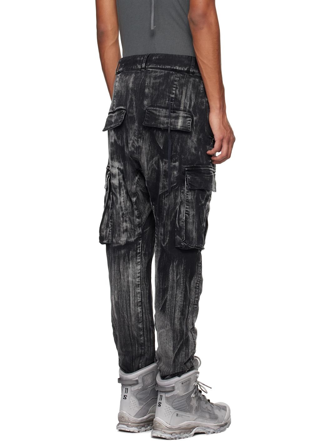 Black P21B Denim Cargo Pants - 3