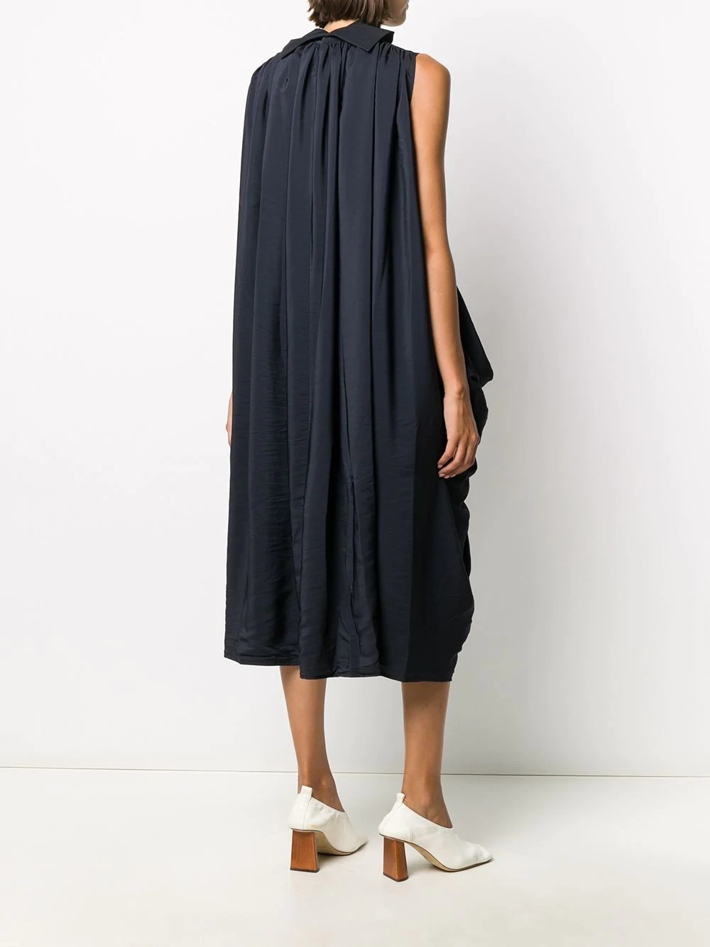 sleeveless cocoon midi dress - 4