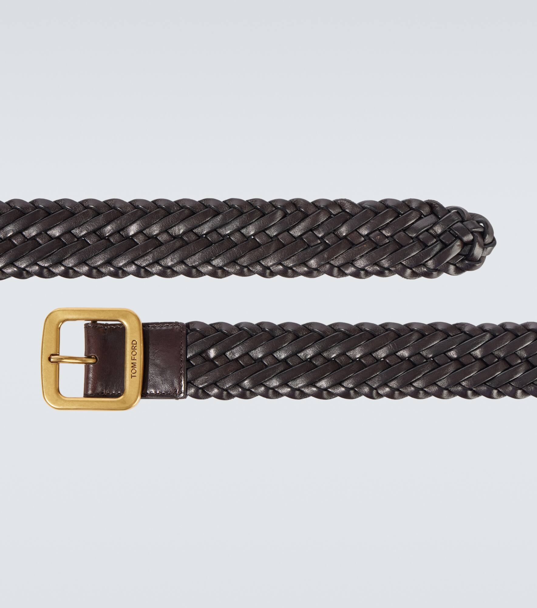 Woven leather belt - 4