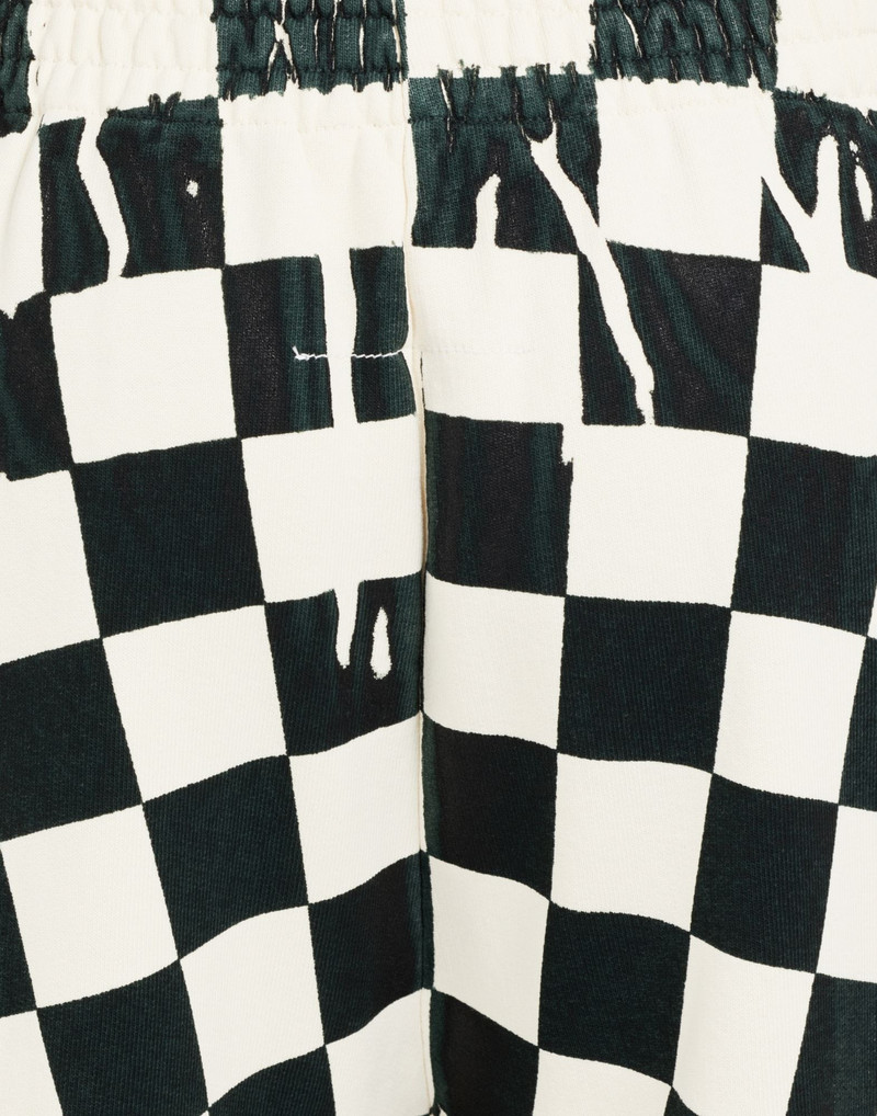 Check print wide-leg pants 6