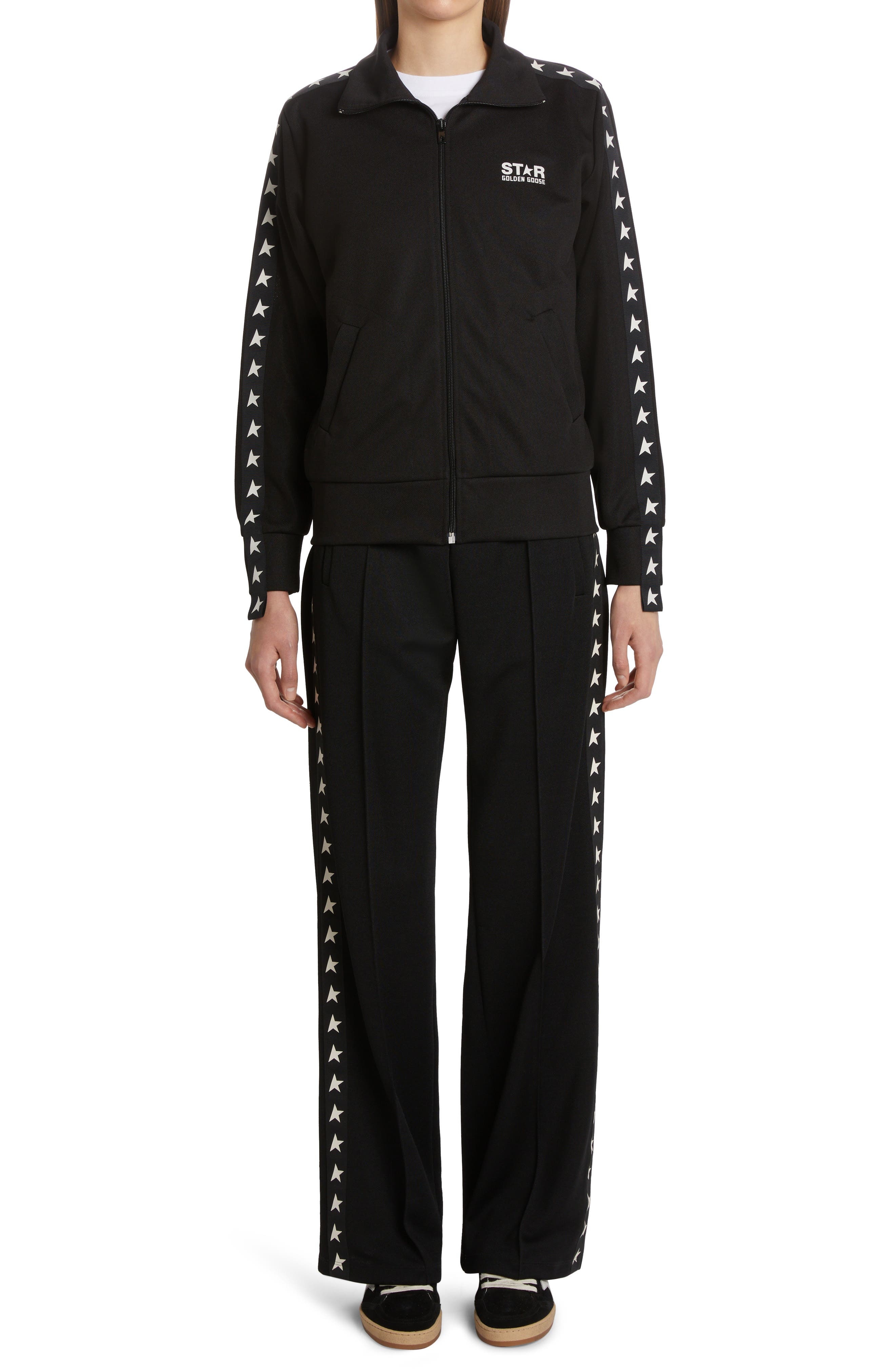 Golden Goose Star Logo Track Jacket in Black/white at Nordstrom - 6