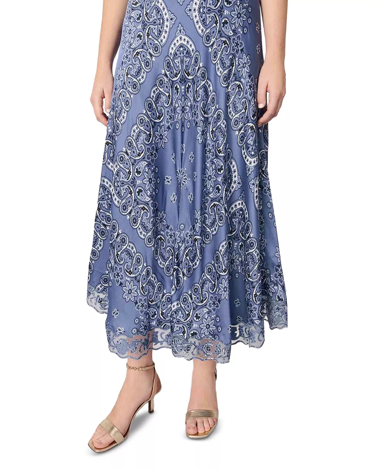 Patterned Flowing Maxi Dress - 7