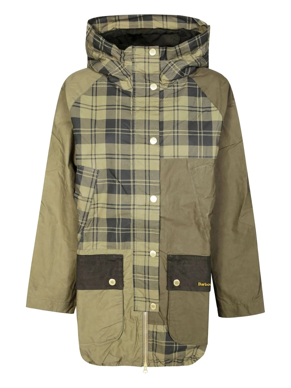 Shelley plaid-pattern parka jacket - 1