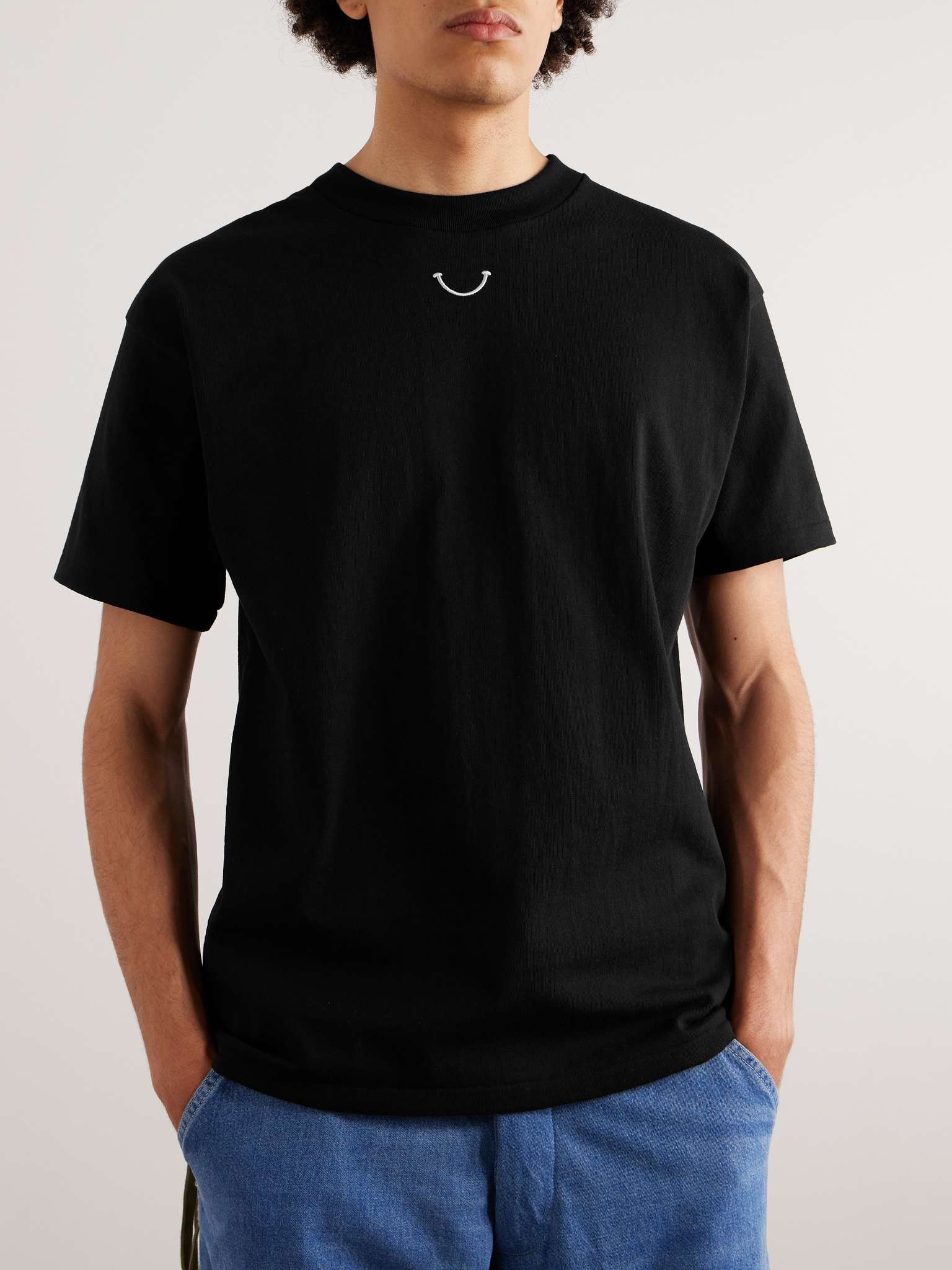 Embroidered Printed Cotton-Jersey T-Shirt - 5