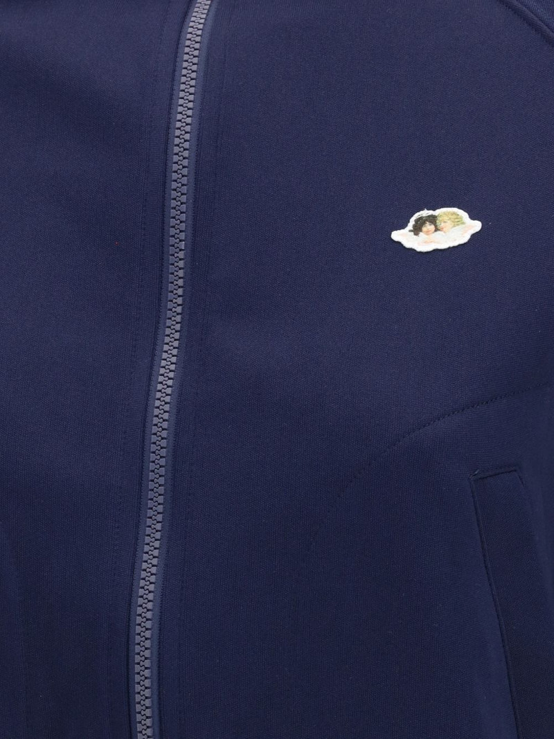 Angels-patch zip-up sweatshirt 5