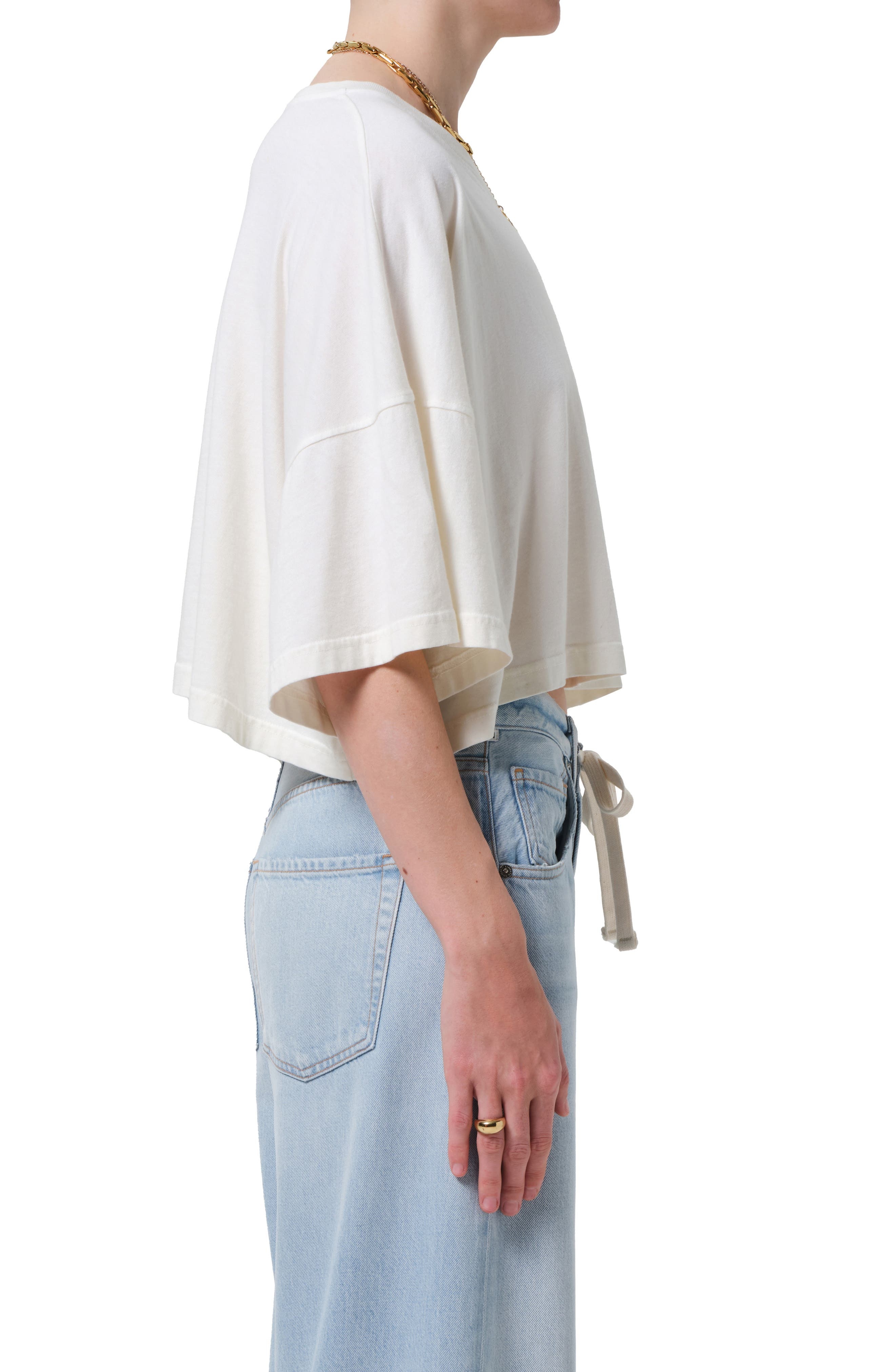 Citizens of Humanity Crop Cape Organic Cotton Top in Pashmina at Nordstrom - 3