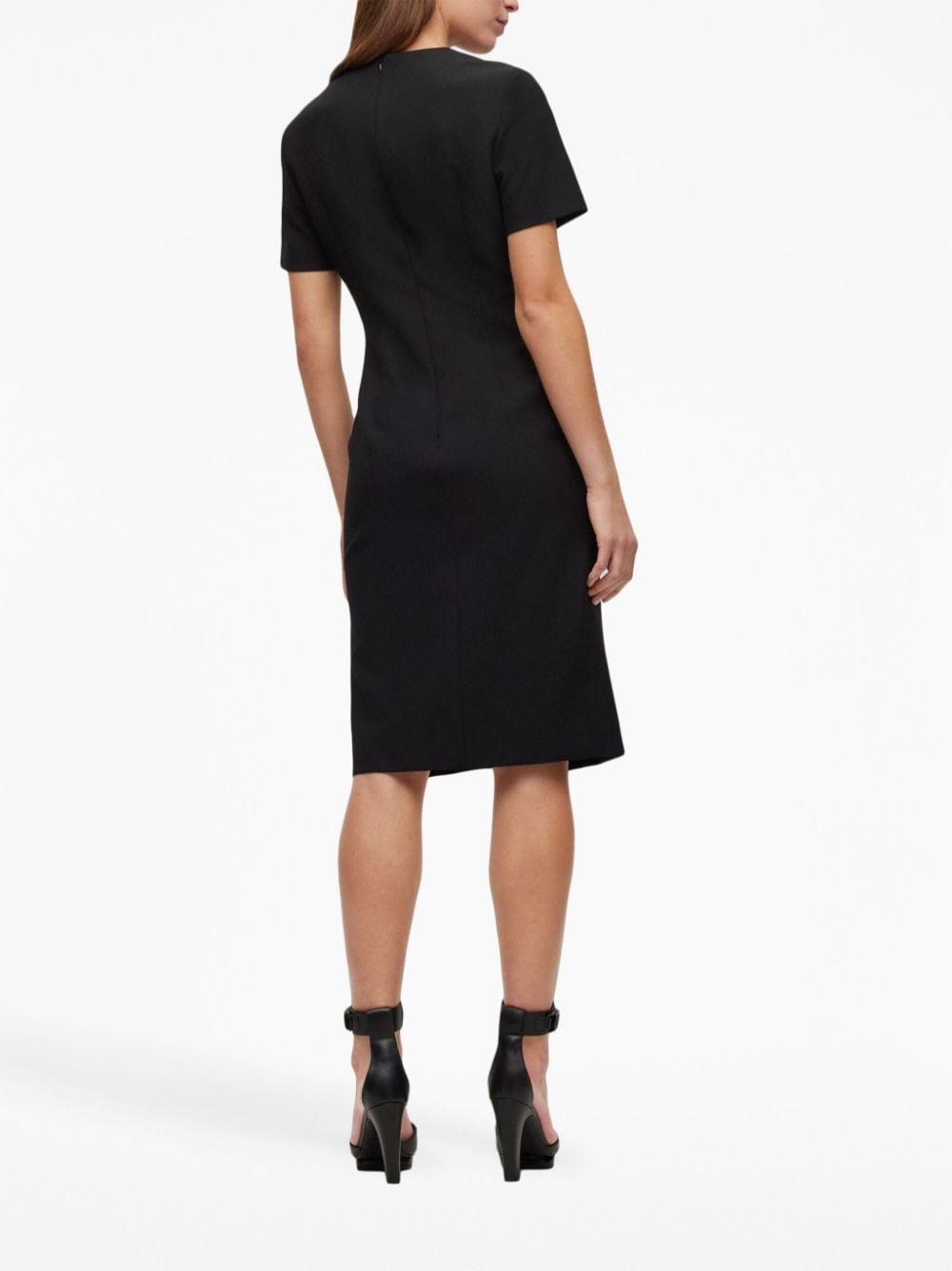 V-neck zip-detail dress - 3