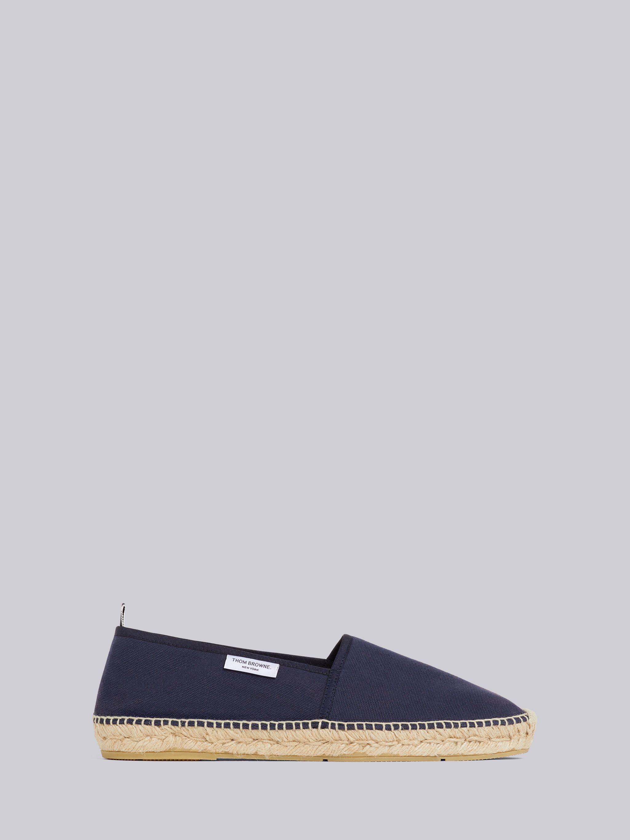 Navy Cotton Canvas Espadrille - 1