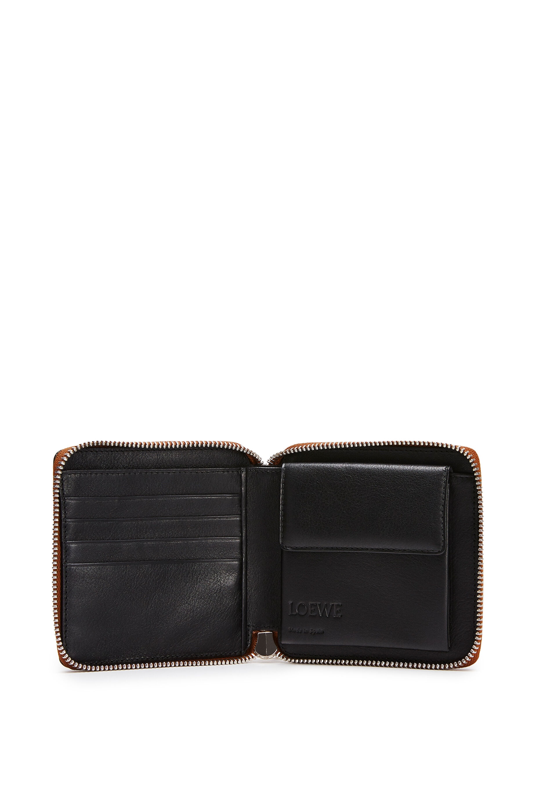 Puzzle square zip wallet in classic calfskin - 9