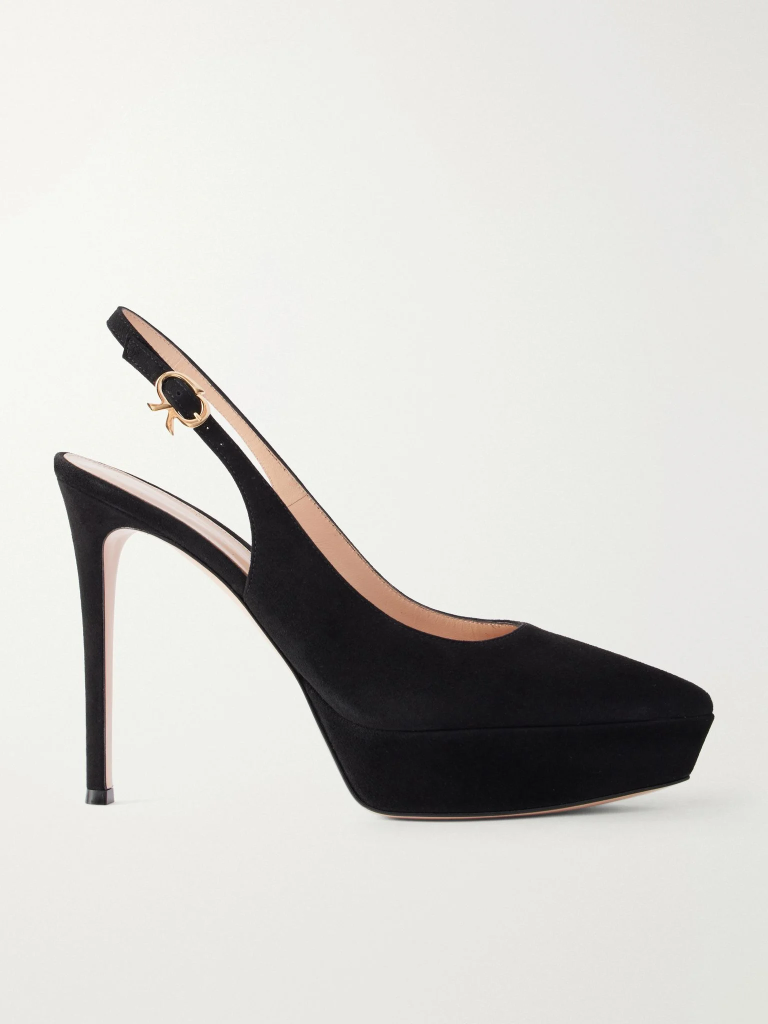 Dasha Sling 85 suede slingback pumps Black - 1