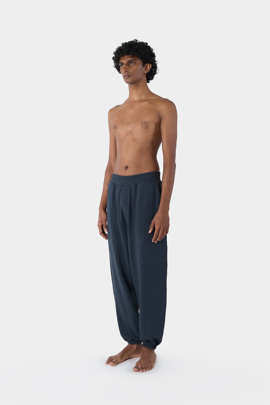 FLEECE ELASTIC PANTS / carbon - 3